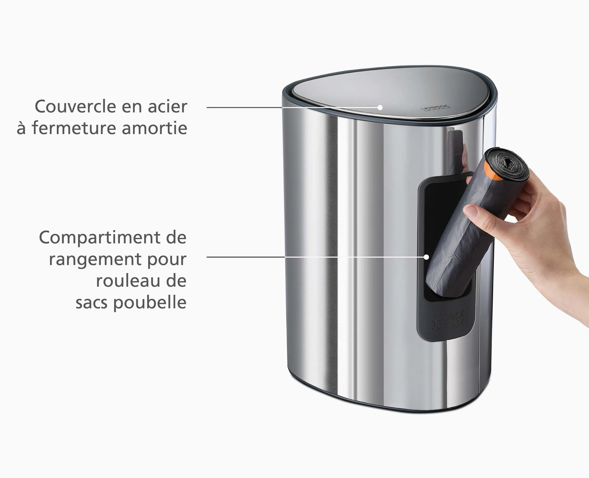 Poubelle Salle de Bain Inox à Pédale 5L EasyStore™ Luxe Poubelle De Salle De Bain|Poubelles De Salle De Bain