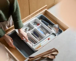 Discount Range-Couverts Extensible Recyclé Drawerstore™ Rangements Tiroirs De Cuisine