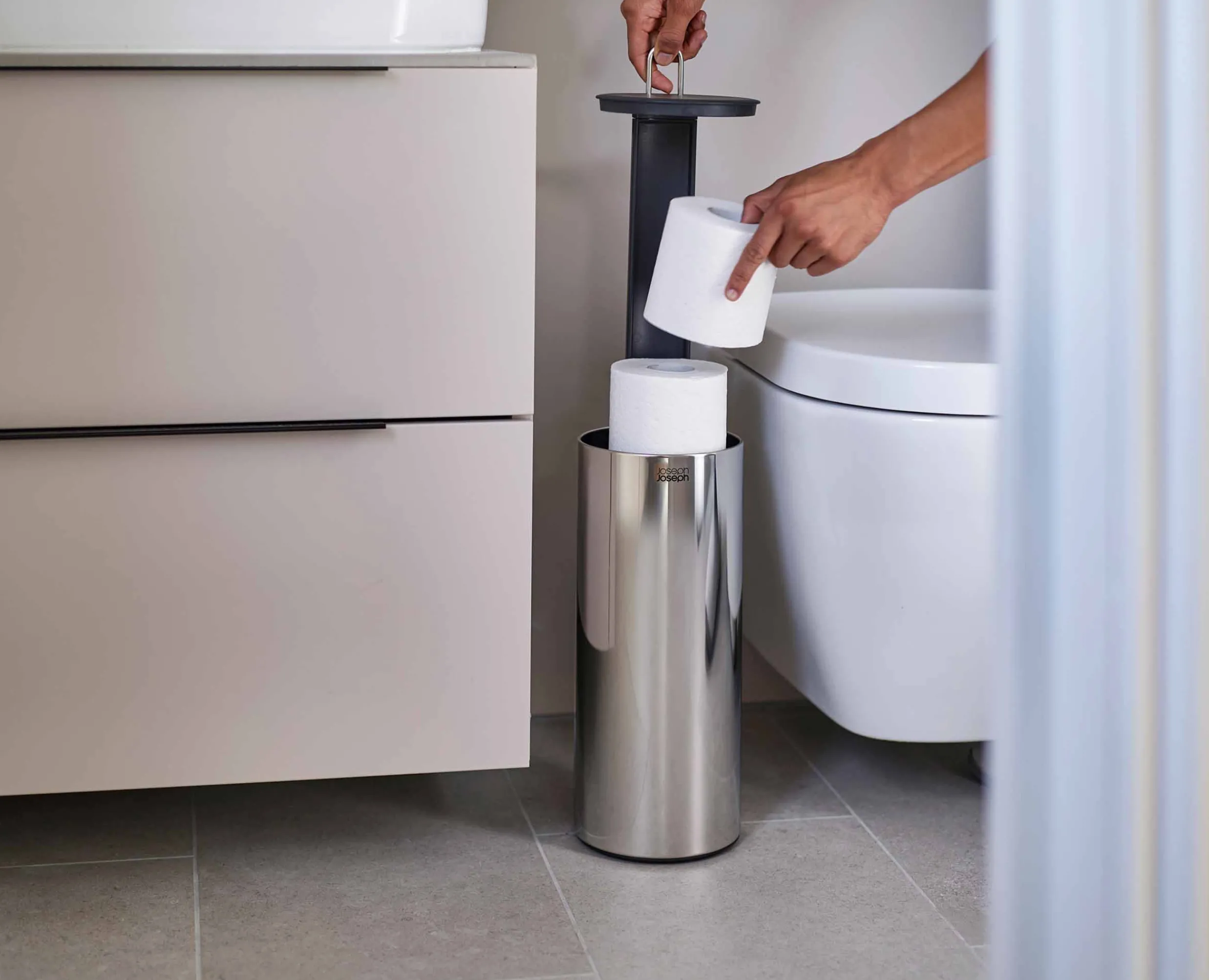 Rangement Pour Papier Toilette Easystore™ Luxe Brosses Wc Et Portes-Papier Toilette|Accessoires Salle De Bain De Luxe