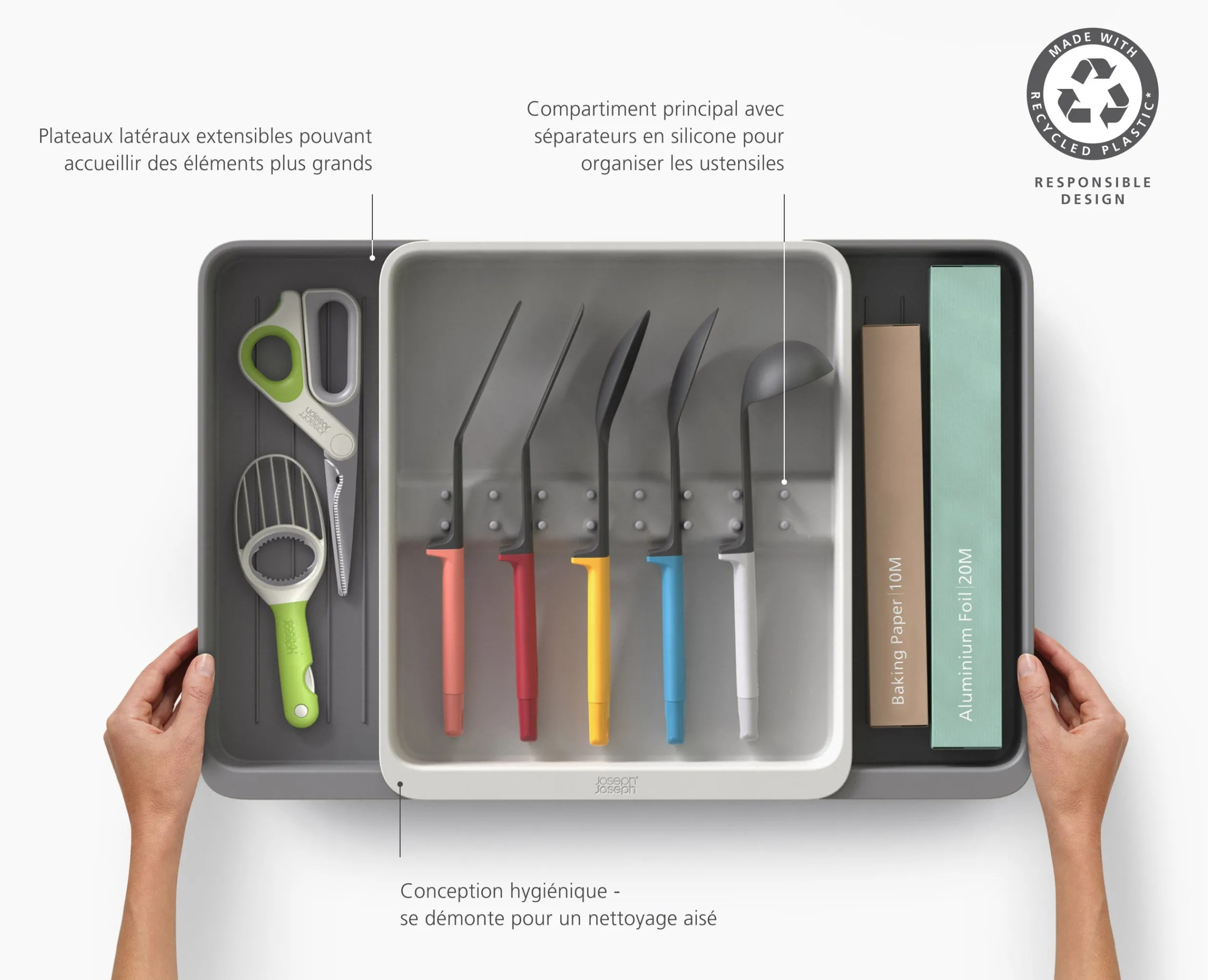 Best Range-Ustensiles de Cuisine Extensible et Recyclé Drawerstore™ Rangements Tiroirs De Cuisine