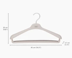 Outlet Set de 2 cintres écrus pour costumes et manteaux Orderly™ Organisateurs De Vêtements