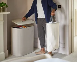 New Set de Paniers à Linge 90L Tota Trio et Panier Pliable Hold-All™ 35L Paniers À Linge|Sets Innovants Pour Buanderie