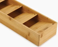New Set De 2 Pièces Drawerstore™ : Organisateur De Couverts Et De Couteaux En Bambou Rangements Tiroirs De Cuisine