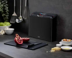 Hot Set de 4 Planches à Découper avec Étui Inox Folio™ Planches À Découper