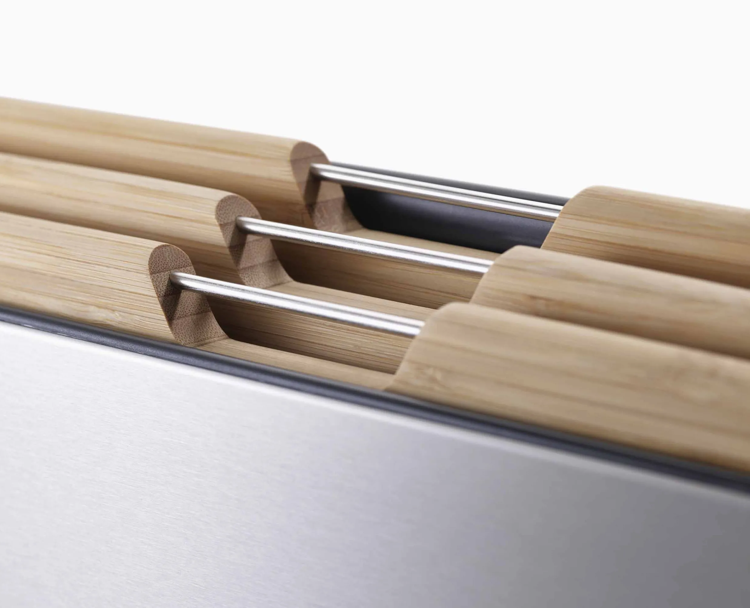 New Set de 3 Planches à Découper en Bambou et Inox Folio™ Planches À Découper