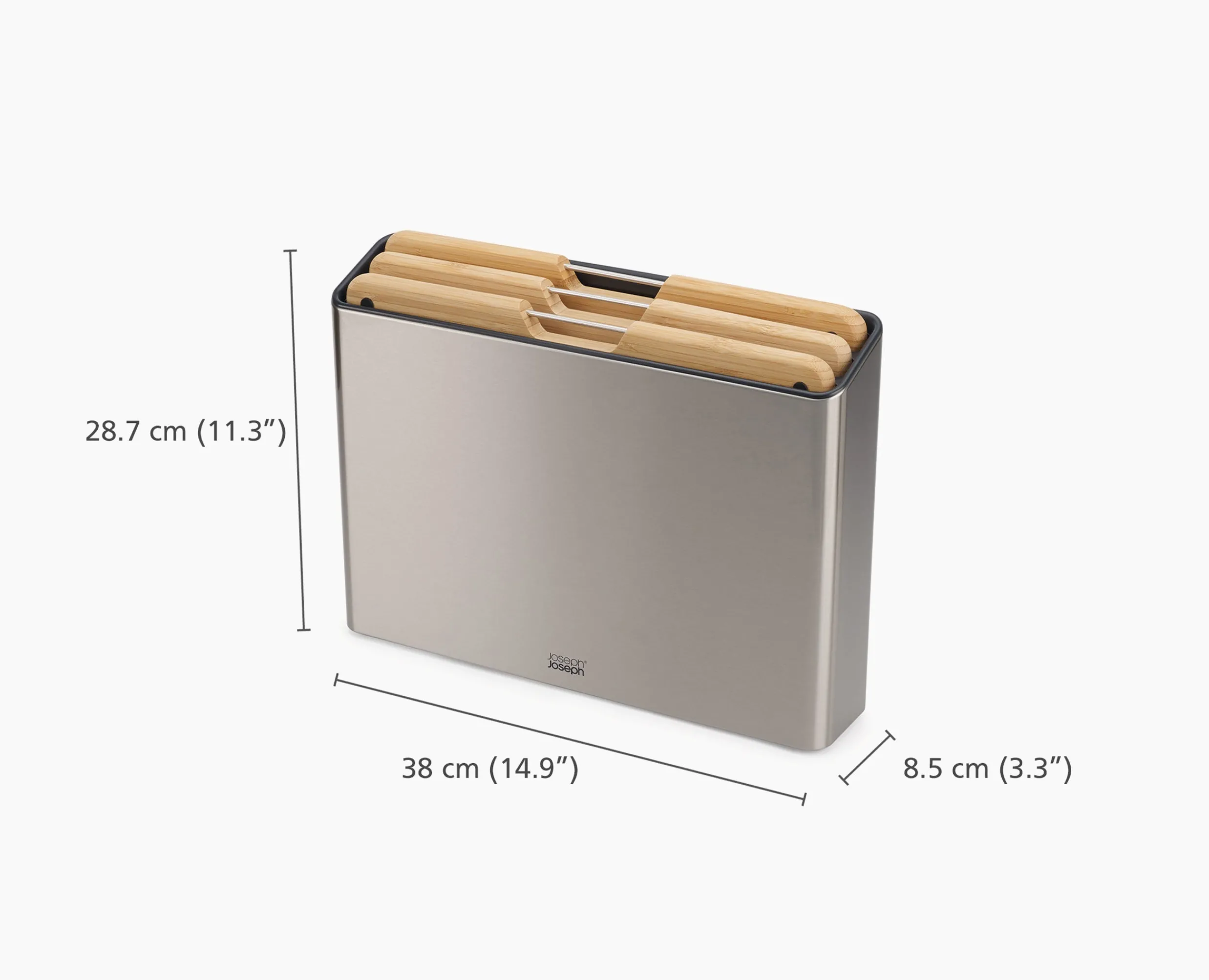 New Set de 3 Planches à Découper en Bambou et Inox Folio™ Planches À Découper