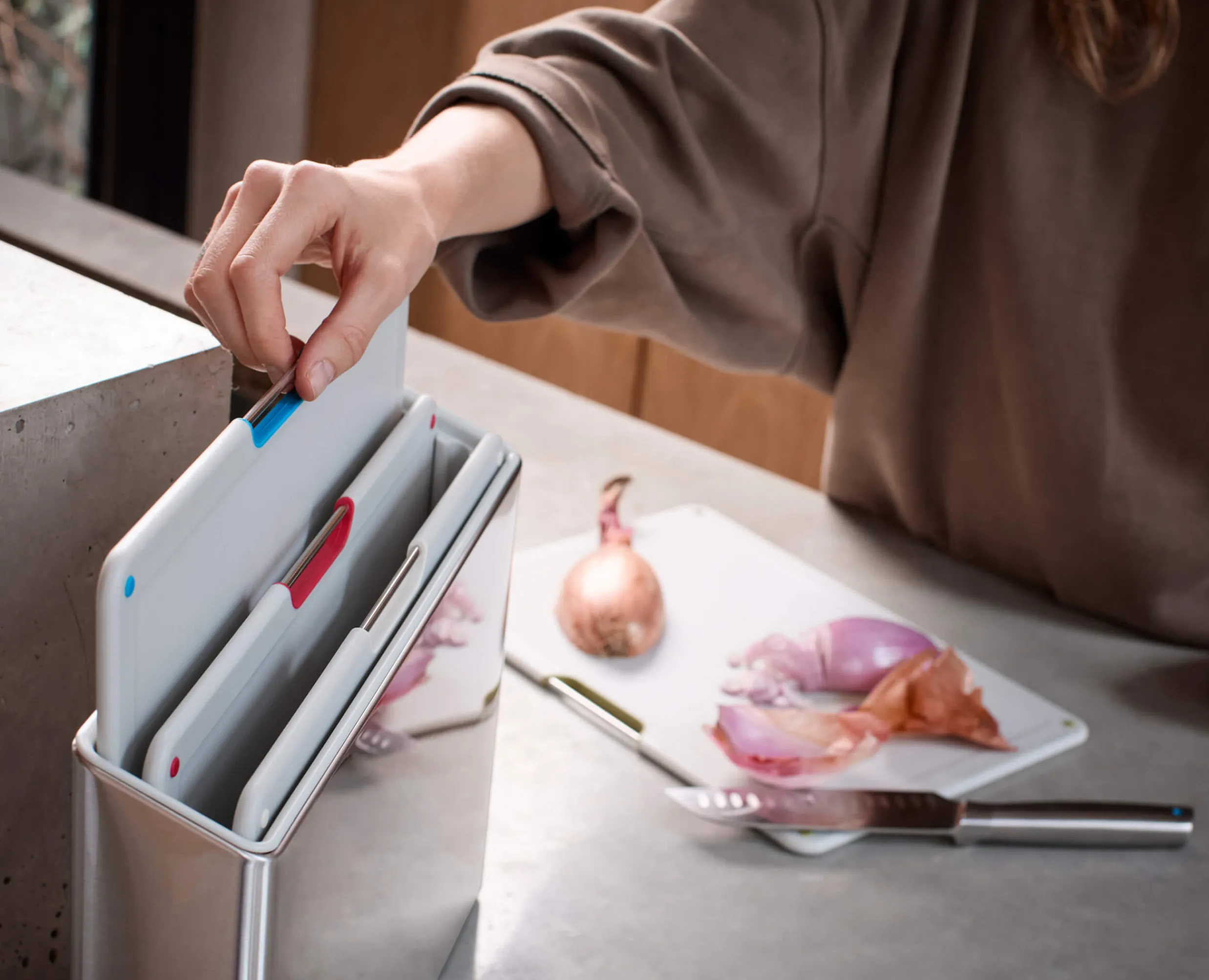 Clearance Set de 4 Planches à Découper avec Étui en Inox Folio™ Planches À Découper