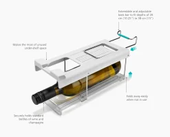 Sale Set de Range-Bouteilles de Vin et de Canettes Sous Étagère Fridgestore™ Sets De Rangement Et Organisation Pour La Maison|Rangement Pour Réfrigérateur