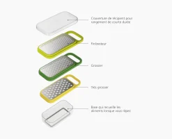 Discount Set de 3 râpes avec conteneur Multi-Grate & Store™ Râpes Et Zesteurs
