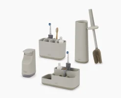 Outlet Set De Salle De Bain Ecru Mat Brosses Wc Et Portes-Papier Toilette|Porte-Brosses À Dents