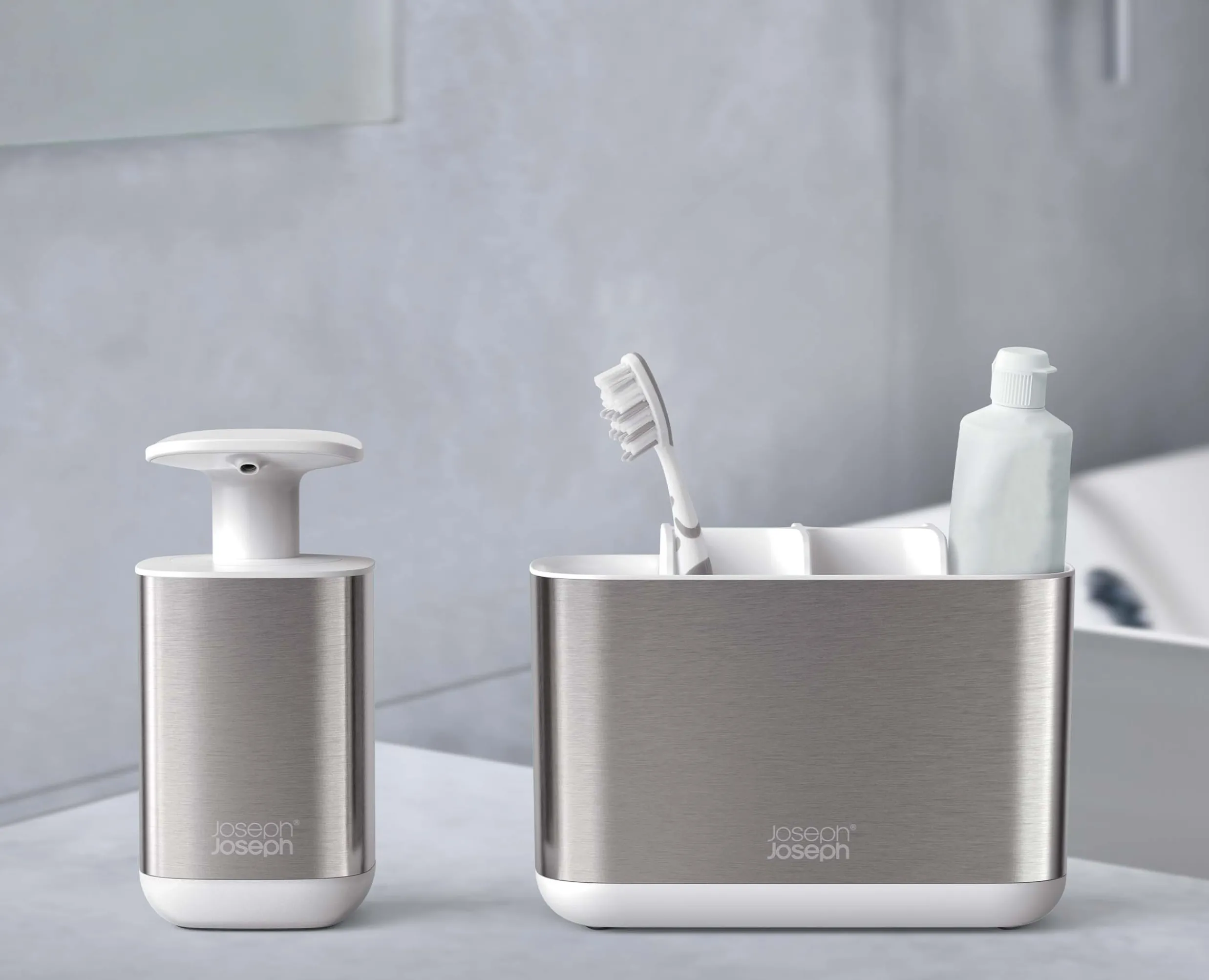 Sale Set de Salle de Bain Inox 2 Pièces Porte-Savons Et Distributeurs De Savon|Porte-Brosses À Dents