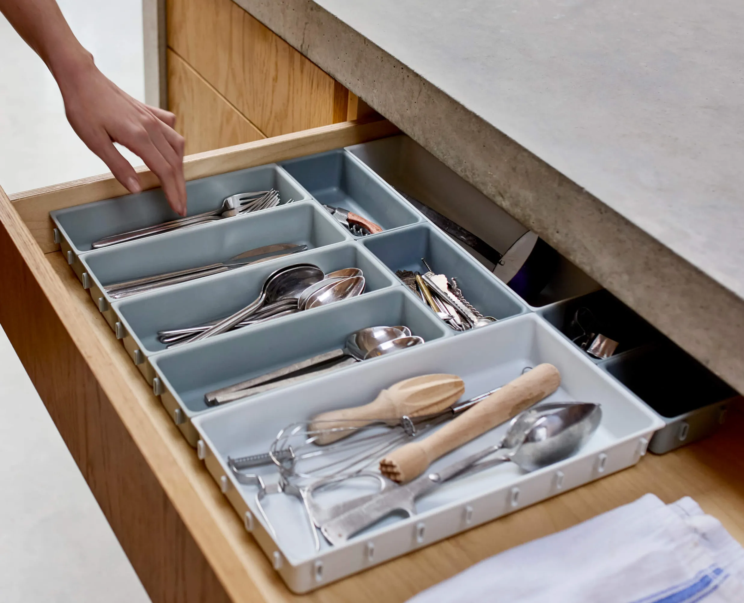 Best Set d'Organisateurs de Tiroir Modulaires de 10 pièces Foncé Blox™ Rangements Tiroirs De Cuisine