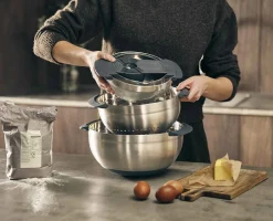 Set pour Préparation des Aliments 9 Pièces en Inox Nest™ 9 Matériel & Ustensiles De Pâtisserie|Bols Mélangeurs