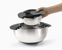 Set pour Préparation des Aliments 9 Pièces en Inox Nest™ 9 Matériel & Ustensiles De Pâtisserie|Bols Mélangeurs