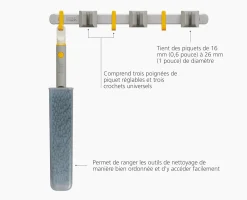 Clearance Support Mural pour Outils de Nettoyage CleanTech™ Accessoires & Outils Pour Ménage Maison