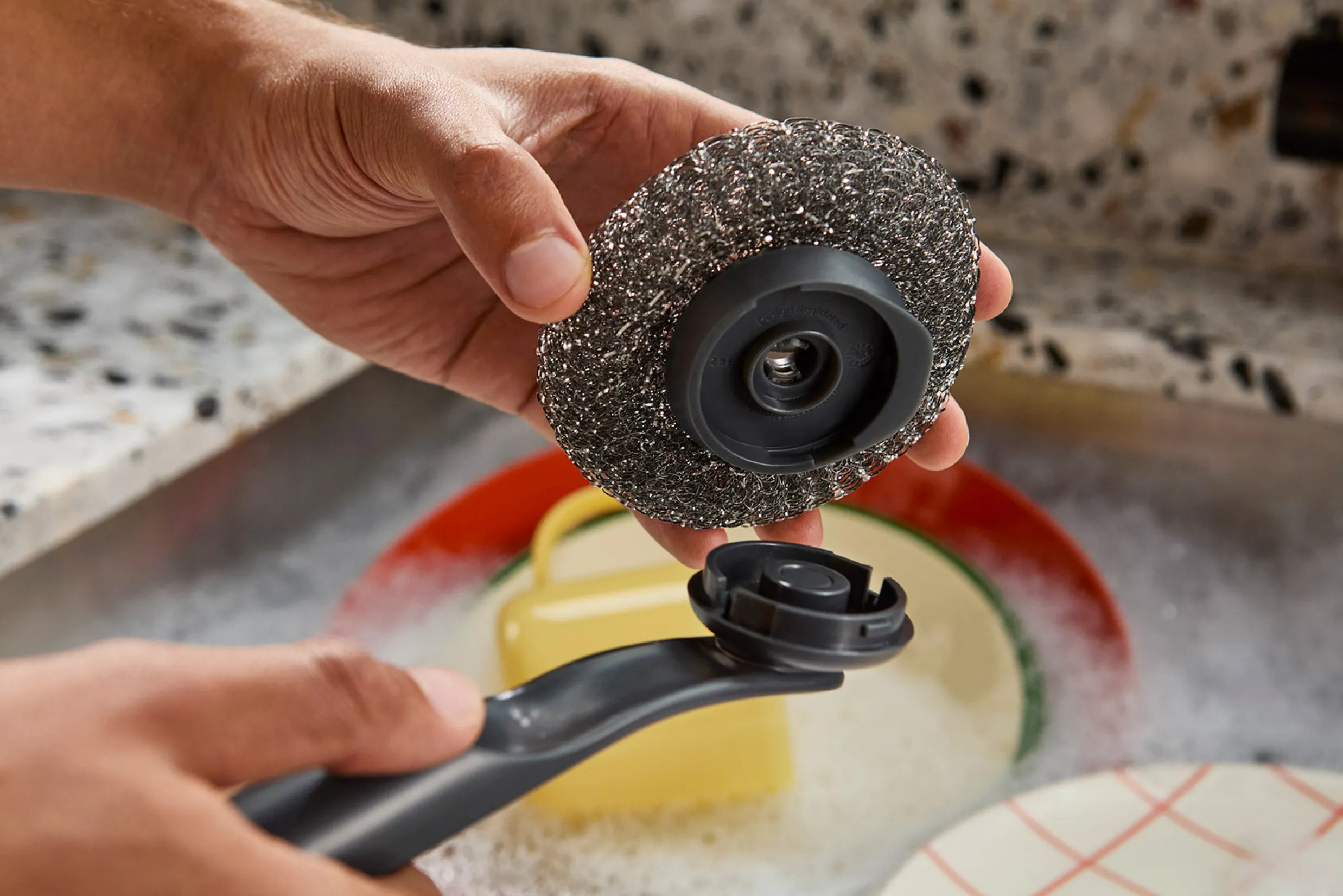 Discount 2 Têtes d'Éponge Abrasive de Rechange SinkTech™ Brosses & Éponges